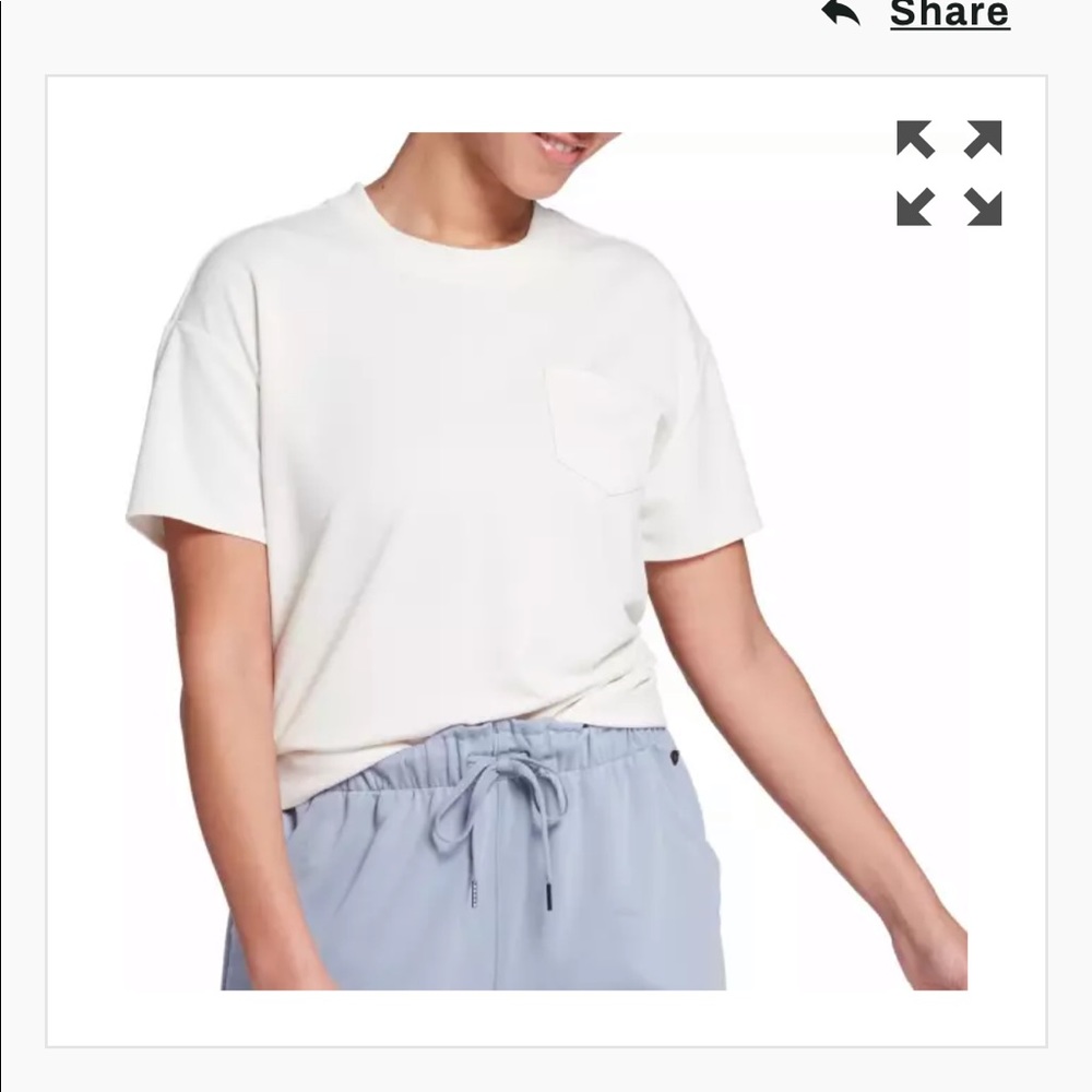 Calia Cream Colored Pocket Tee